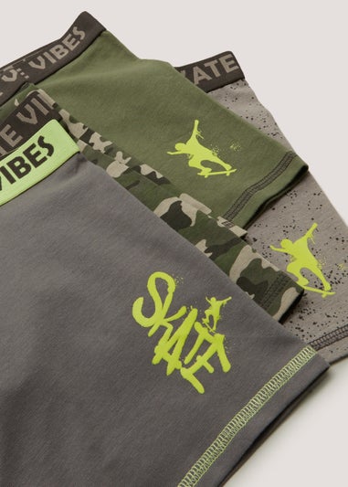 Boys 5 Pack Khaki Camo Trunks (4-13yrs)