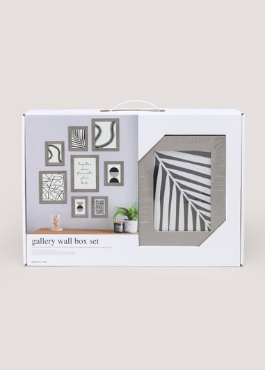 8 Pack Grey Wood Gallery Photo Frames