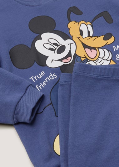 Baby Blue Disney Mickey Mouse Sweatshirt Set (Newborn-18mths)
