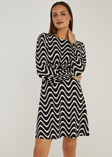 Et Vous Black Print Dress