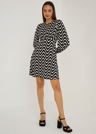 Et Vous Black Print Dress