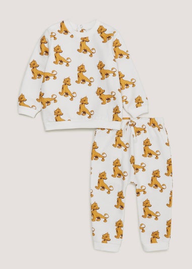 Baby Cream Disney Simba Sweatshirt Set (Newborn-18mths)