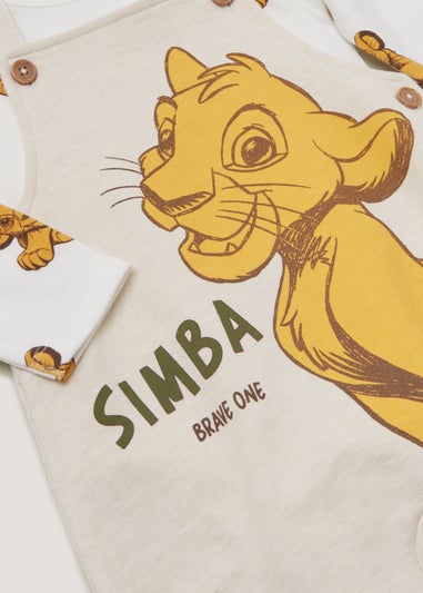 Baby Disney Simba Dungarees & Top Set (Newborn-12mths)