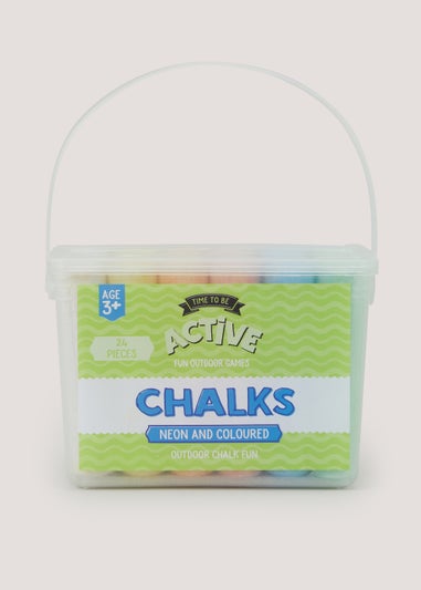 Kids 24 Pack Multicoloured Outdoor Chalk