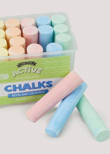 Kids 24 Pack Multicoloured Outdoor Chalk