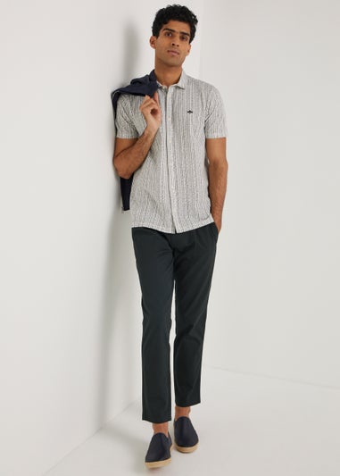 Grey Pleated Front Trousers