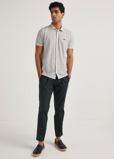 Grey Pleated Front Trousers
