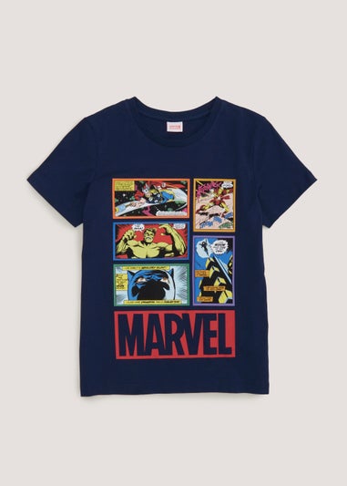 Kids Navy Marvel T-Shirt (4-13yrs)