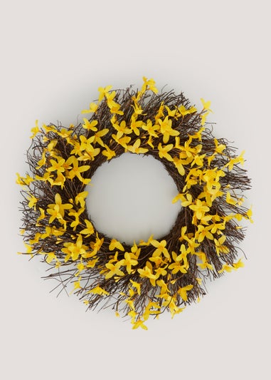 Yellow Forsythia Wreath (55cm x 55cm x 90cm)