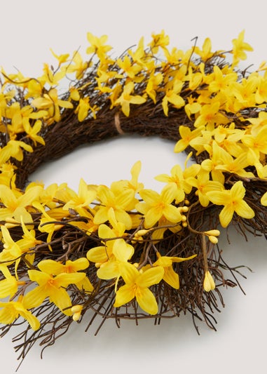 Yellow Forsythia Wreath (55cm x 55cm x 90cm)