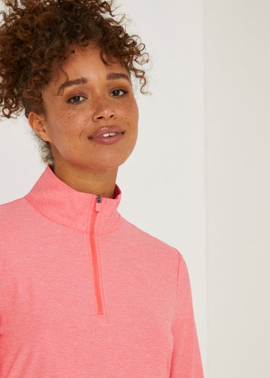 Souluxe Coral Essential Half Zip Sports Sweatshirt