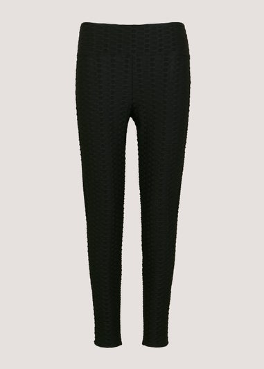 Souluxe Black Ruched Sports Leggings