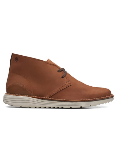 Clarks Tan Brahnz Mid Nubuck Leather Shoes