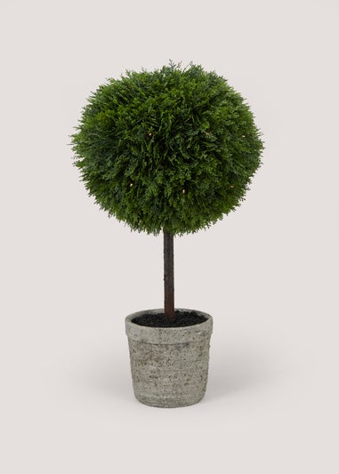 Large Pre-Lit Ball  Outdoor Topiary Tree (71cm x 38cm x 38cm)