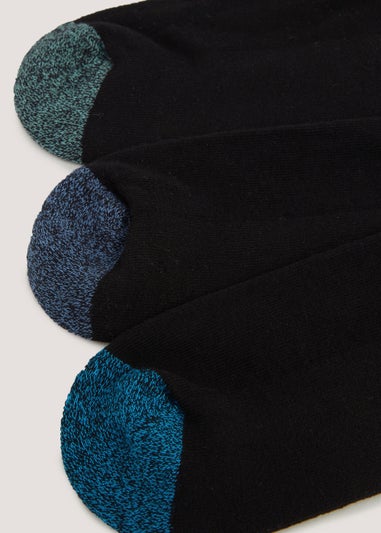 3 Pack Black Ankle Socks