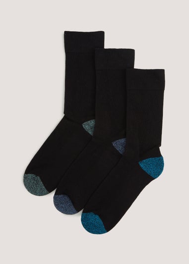 3 Pack Black Ankle Socks