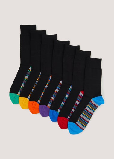 7 Pack Stripe Footbed Socks - Matalan