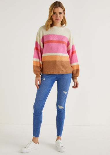 Colour Block Stripe Jumper