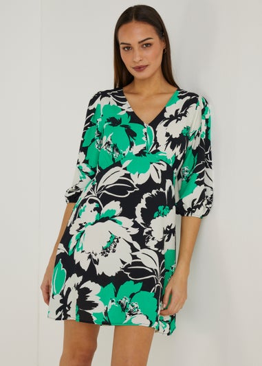 Et Vous Green Printed Dress