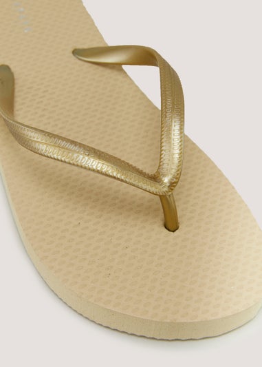 Gold Flip Flops