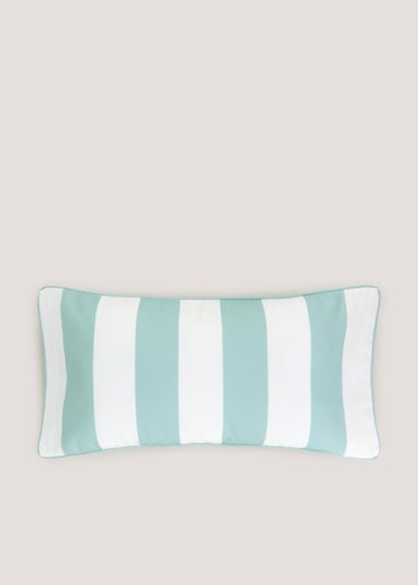 Blue Stripe Bolster Outdoor Cushion