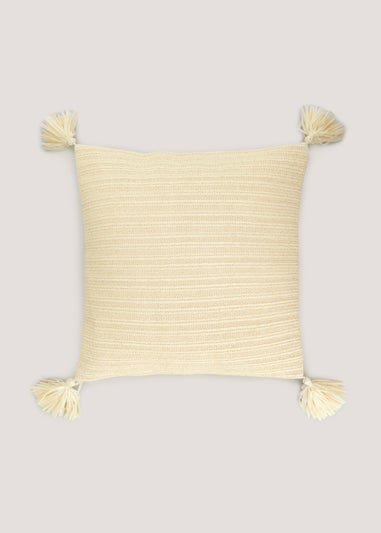 Natural Straw Effect Outdoor Cushion (43cm x 43cm)