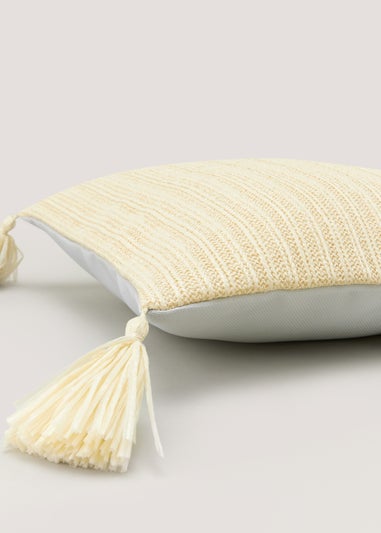 Natural Straw Effect Outdoor Cushion (43cm x 43cm)
