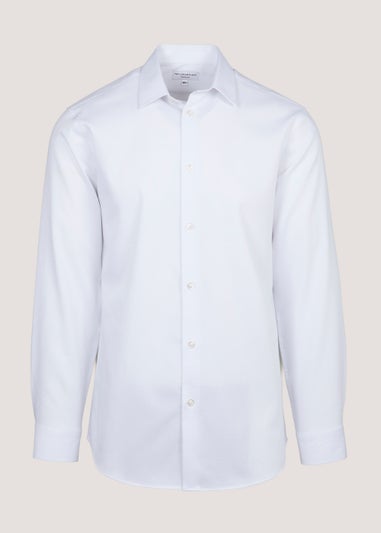 Taylor & Wright White Textured Regular Fit Shirt