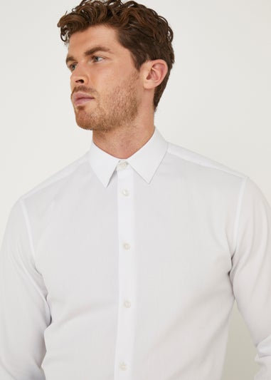 Taylor & Wright White Textured Regular Fit Shirt - Matalan