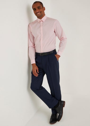 Taylor & Wright Pink Dobby Spot Regular Fit Shirt - Matalan