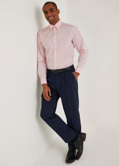 Taylor & Wright Pink Dobby Spot Regular Fit Shirt