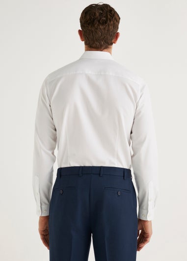 Taylor & Wright White Textured Slim Fit Shirt