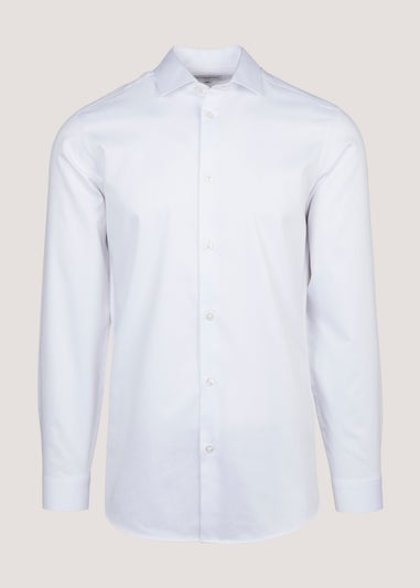 Taylor & Wright White Textured Slim Fit Shirt