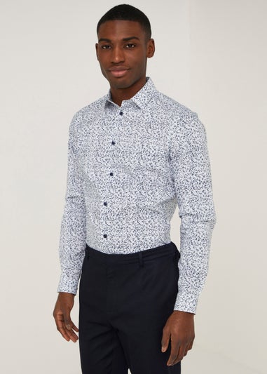 Taylor & Wright Blue Floral Slim Fit Shirt