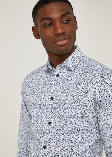 Taylor & Wright Blue Floral Slim Fit Shirt