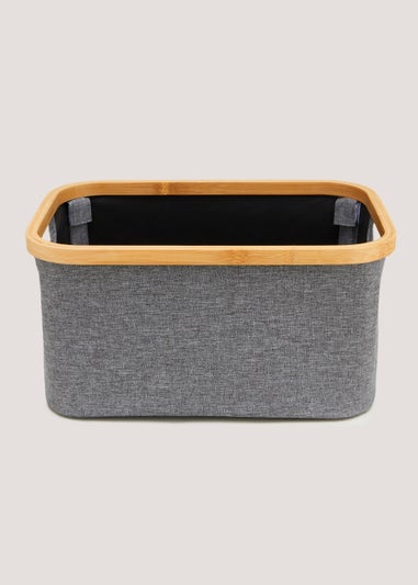 Grey Bamboo Rim Storage Tray