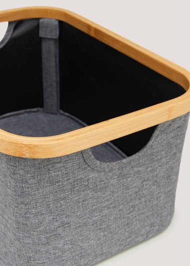 Grey Bamboo Rim Storage Tray