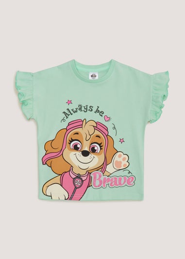 Kids Aqua Paw Patrol Brave Frill T-Shirt (12mths-5yrs)