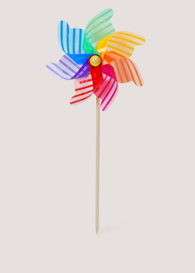 Multicoloured Large Wooden Windmill (32cm x 75cm x 2cm)