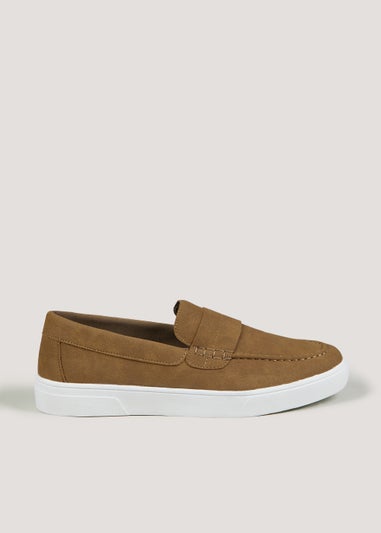 Tan Cupsole Loafers - Matalan