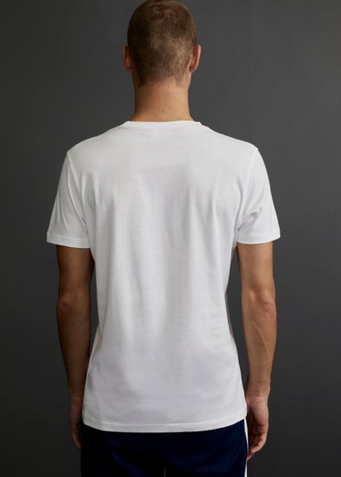 Y.O. White Chest Print T-Shirt