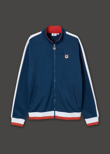 Y.O. Navy Side Stripe Zip Up Tracksuit Top