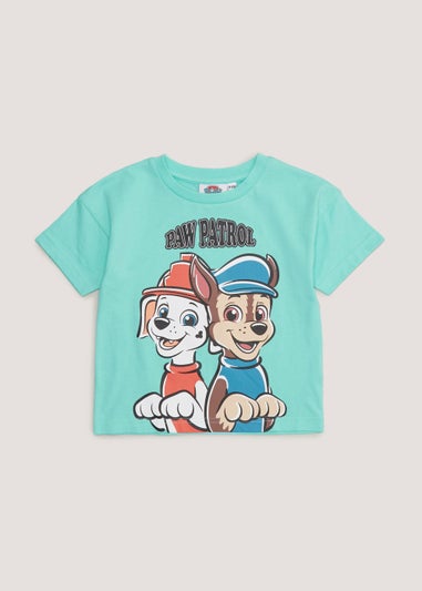Kids Teal Paw Patrol Sketch T-Shirt (9mths-5yrs)