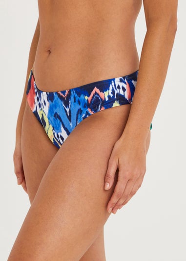 Multicoloured Print Mini Bikini Bottoms