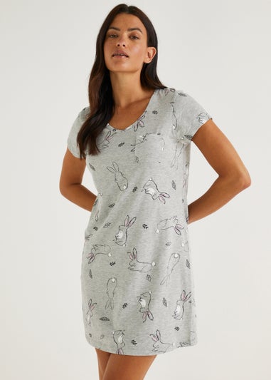 Grey Bunny Pocket Nightie