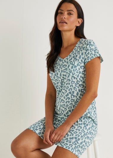 Aqua Animal Print Nightie