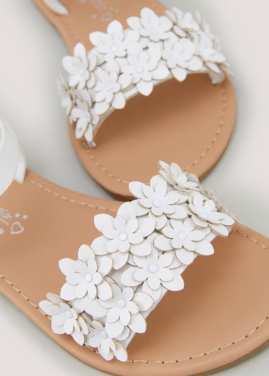 Girls White Sandals (Younger 10-Older 5)