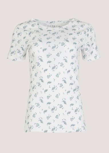 White Print T-Shirt