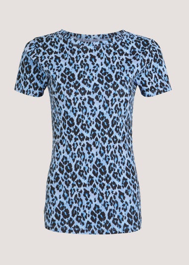 Blue Animal Print T-Shirt