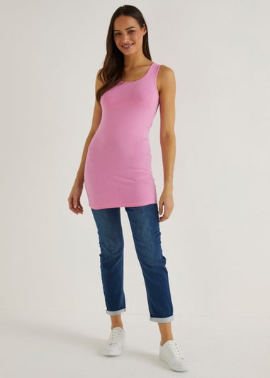 Pink Longline Vest Top